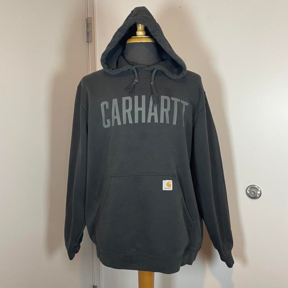 Carhartt Black Large Original Fit Rain Defender Hoodie Sweatshirt